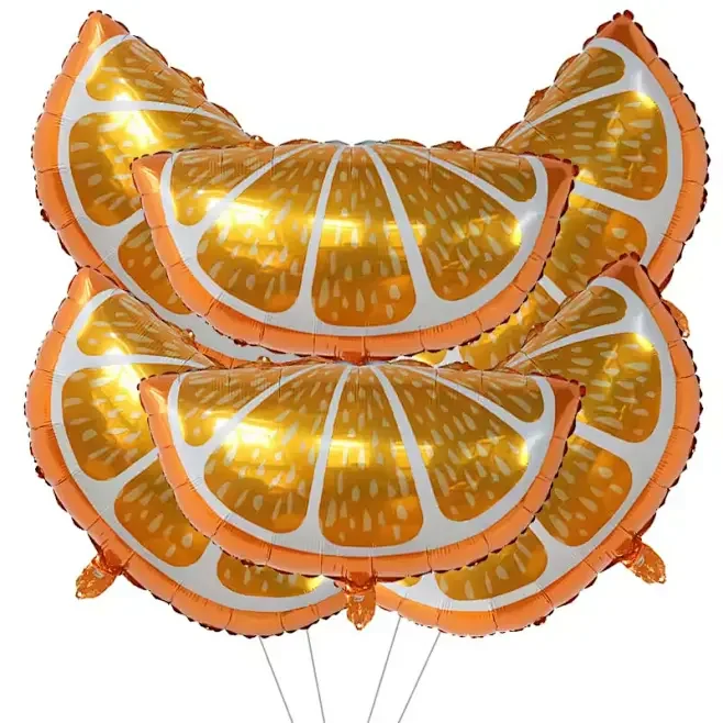 6/8 stücke Obst Ballons Erdbeere Avocado Folie Helium Ballon Wassermelone Orange Kaktus Ballon kinder Thema Party Dekoration – Detail 2