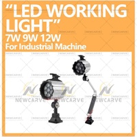 CNC Machine LED Light 7W 9W 12W 24V 36V 110V 220V  For Industrial Tool Working Light Lamps Long Arm Folding Lights NEWCARVE