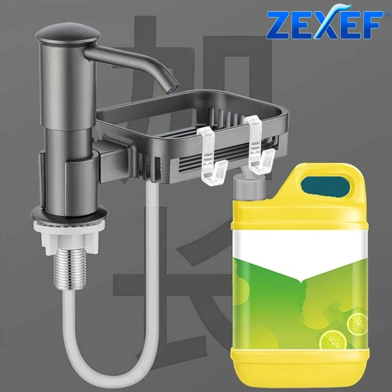 ZEXEF Dispenser Hand Cleaner Soap for Sink Accessories Kitchen Detergent Liquid Pump Tool Pressure Alcohol Bottle Articles