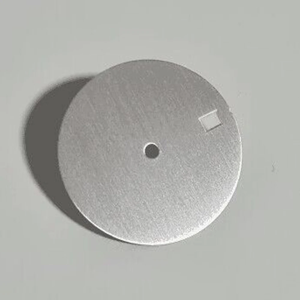 

NH35 Dial Silver Watch Face Accessories Unscaled Single Calendar 28.5mm Watch Dial for NH35 NH36 Movement