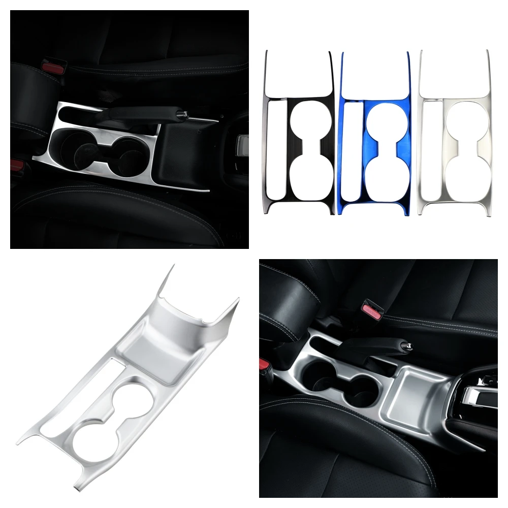 Car Water Cup Holder Sticker Cover Frame for Nissan Kicks 2017-2023 Matte Sliver Stainless Steel Decoration Styling