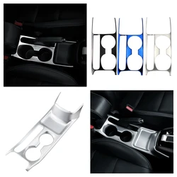 Car Water Cup Holder Sticker Cover Frame for Nissan Kicks 2017-2023 Matte Sliver Stainless Steel Decoration Styling