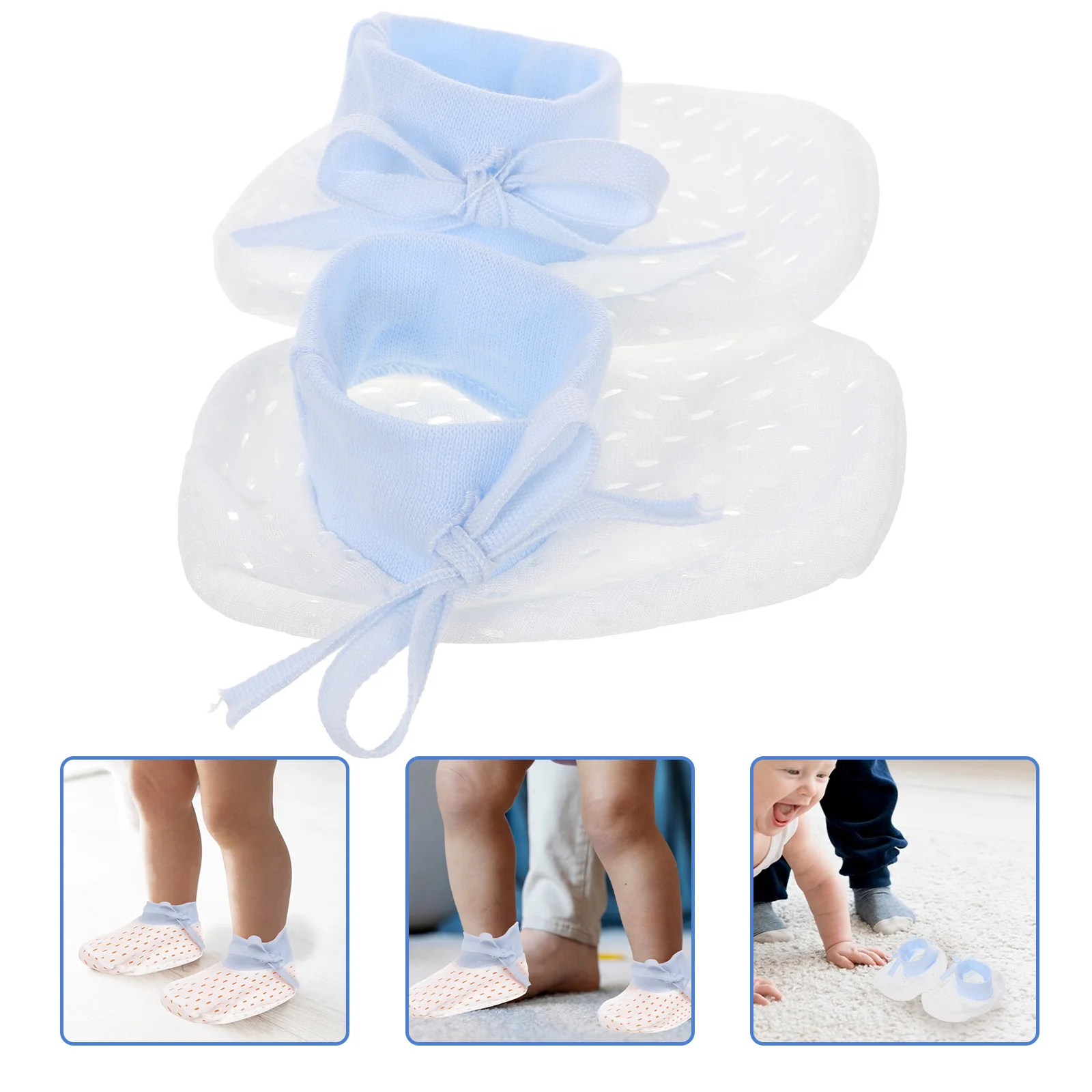 

Adjustable Baby Hand Mittens No Scratch Soft Cotton Gloves Newborn Infants Gentle Fabric All-Day Comfort Wrist Fit For Boys