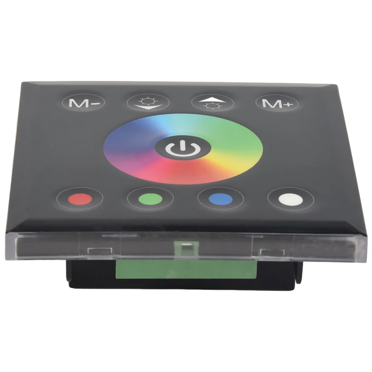 Abgn DC12V-24V rgb/rgbw controlador de painel de toque montado na parede painel de vidro dimmer interruptor controlador para tiras led lâmpada preto