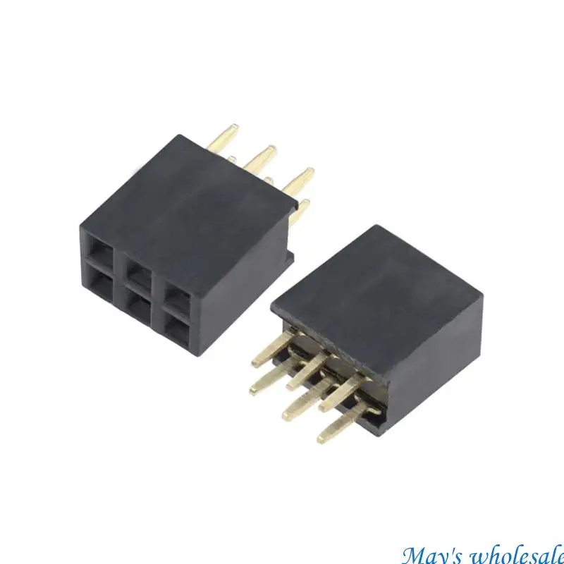 Board-Mount Female Header Part with 2.54 mm Two-Row Opening Layout 448A
