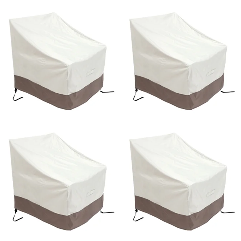 BAAU 4 Pack Patio Adirondack Chair Cover 31X33x36 Inch Heavy Duty Outdoor Patio Chair Cover 420D, Waterproof Outdoor Lawn