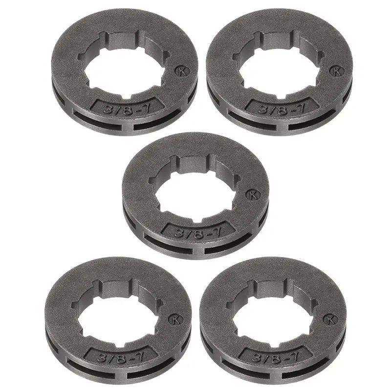 Sprocket Rim 3/8-7 For Chainsaws, 20Mm ID, Easy Installation, 5 Pcs Set-A45M