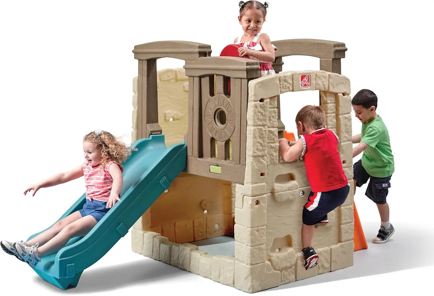 Woodland Climber II Kids Playset, Ages 2 –6 Years Old, Toddler Slide and Climbing Wall, Outdoor Playground for Backyard, Sturdy