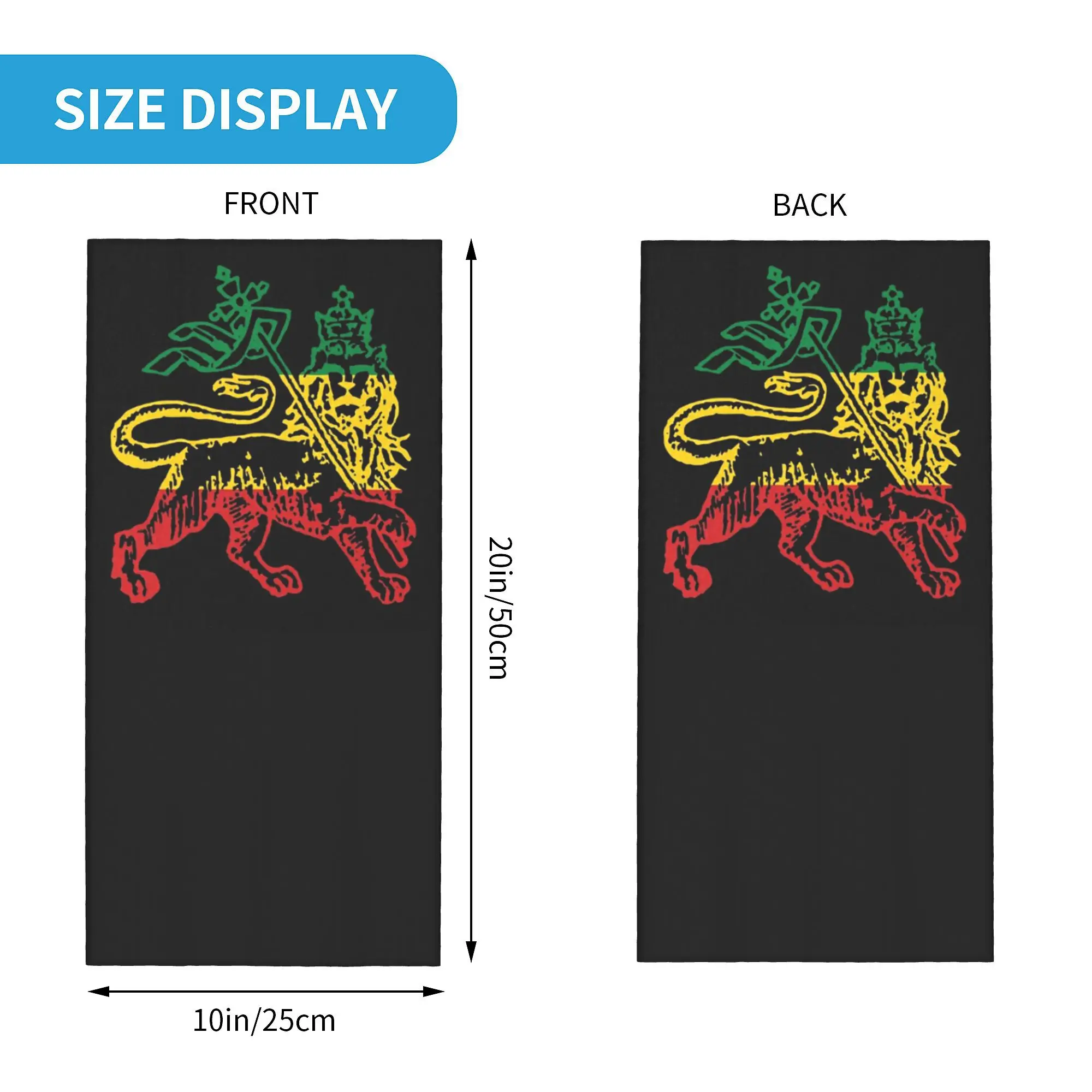 Custom Jamaica Rasta Reggae Lion Sunglass Art Bandana Neck Gaiter Windproof Face Scarf Cover Women Men  Headwear Tube Balaclava