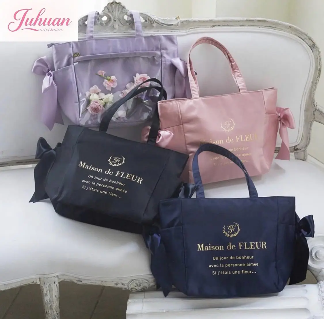 

Sweet Lady Lolita Handbag Cute Butterfly Zipper Sealing Pain Bags Shoulder Tote Bag A4 Can Be Placed Daily with Campus Girls Bag
