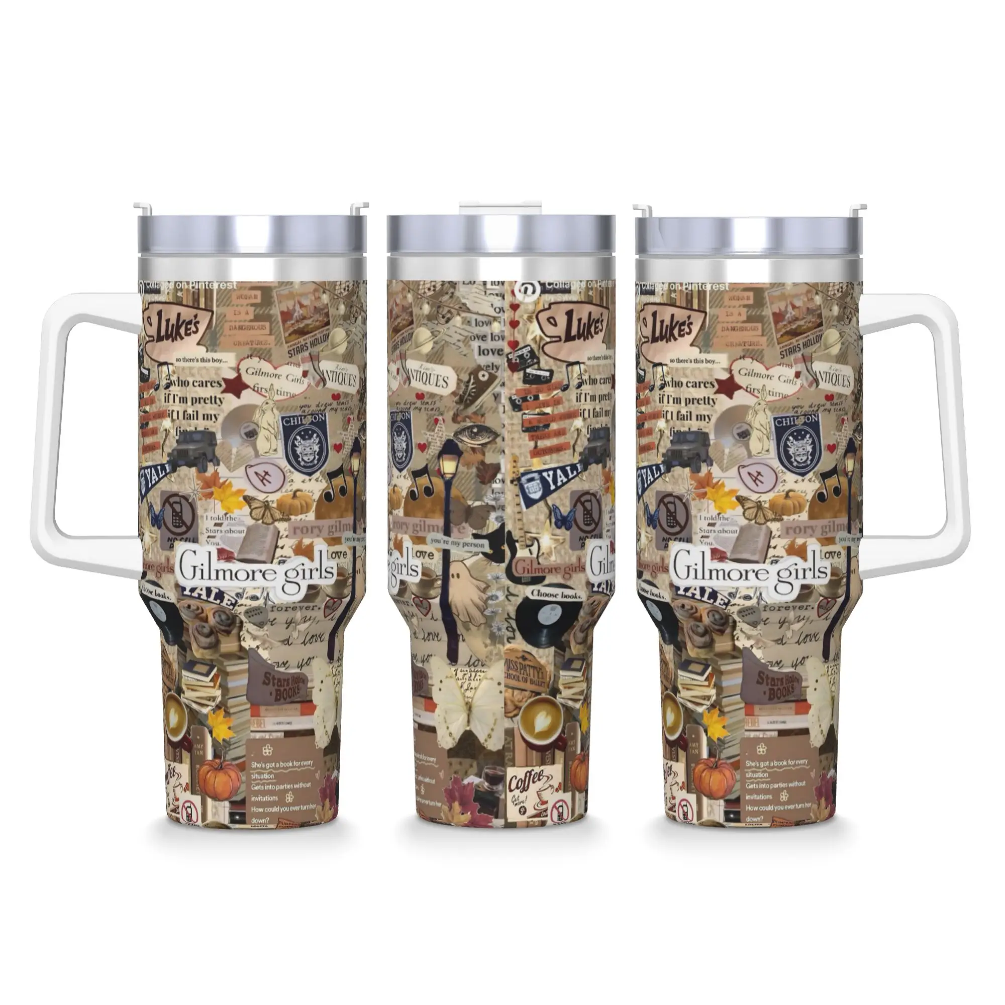 

Gilmore Girls TV Show Стакан из нержавеющей стали Кружки для вождения Чашка Большая кофейная кружка Сохраняет тепло Холодный и горячий чай с молоком Бутылка для воды