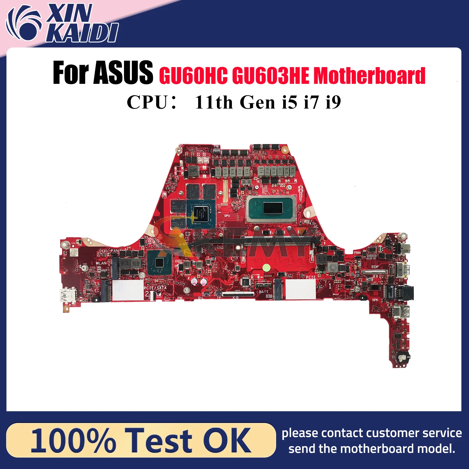 

Материнская плата GU603HE для ноутбука ASUS ROG Zephyrus M16 GU60HC GU603 GU603HE с 11-го поколения i5 i7 i9 100% тест, ОК, быстрая доставка