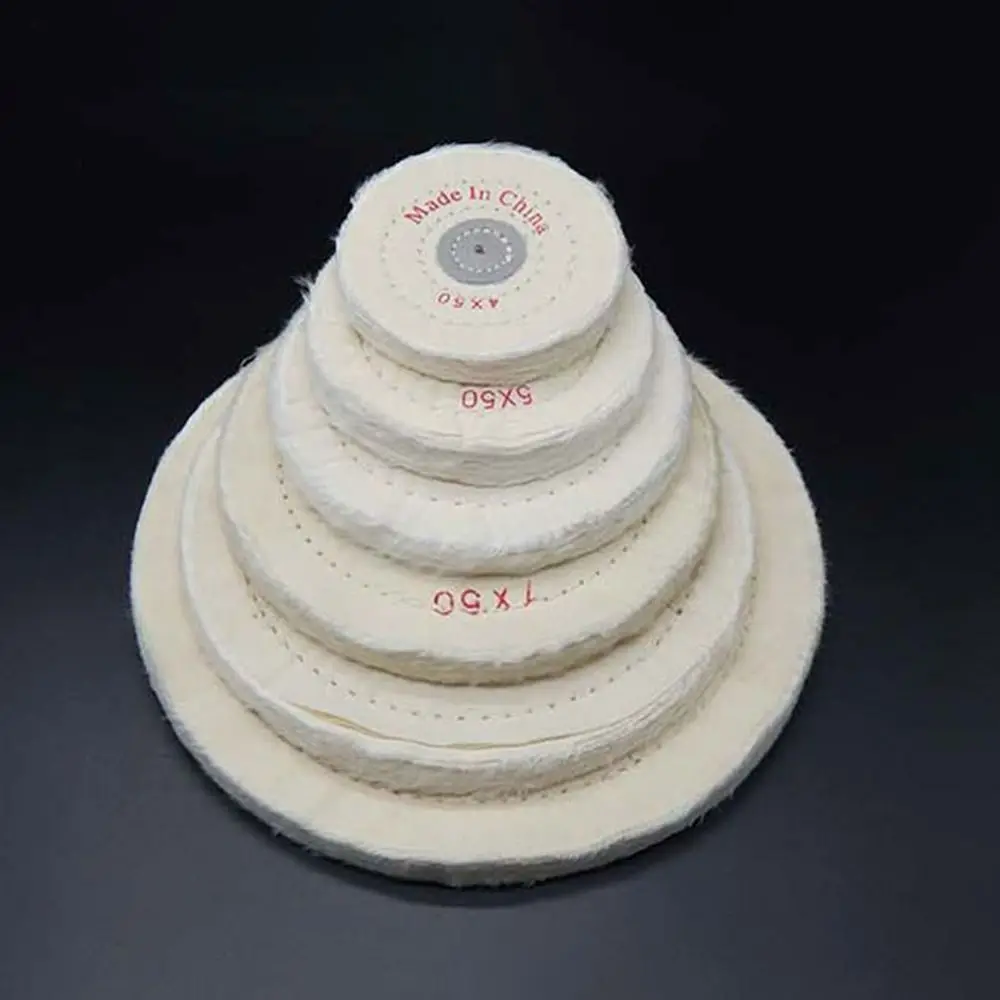 Durable 2-12in Wheels Buffing Polishing Wheel Cotton Lint Cloth White Buffing Wheel Cloth Buffing Wheel Polishing Tools