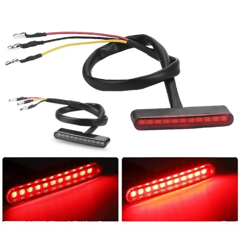 1Pcs Decorative Lamp Universal Mini 12V Motorcycle Rear Brake LED Tail Stop Light For Dirt Bike Motorbike License Plate Light
