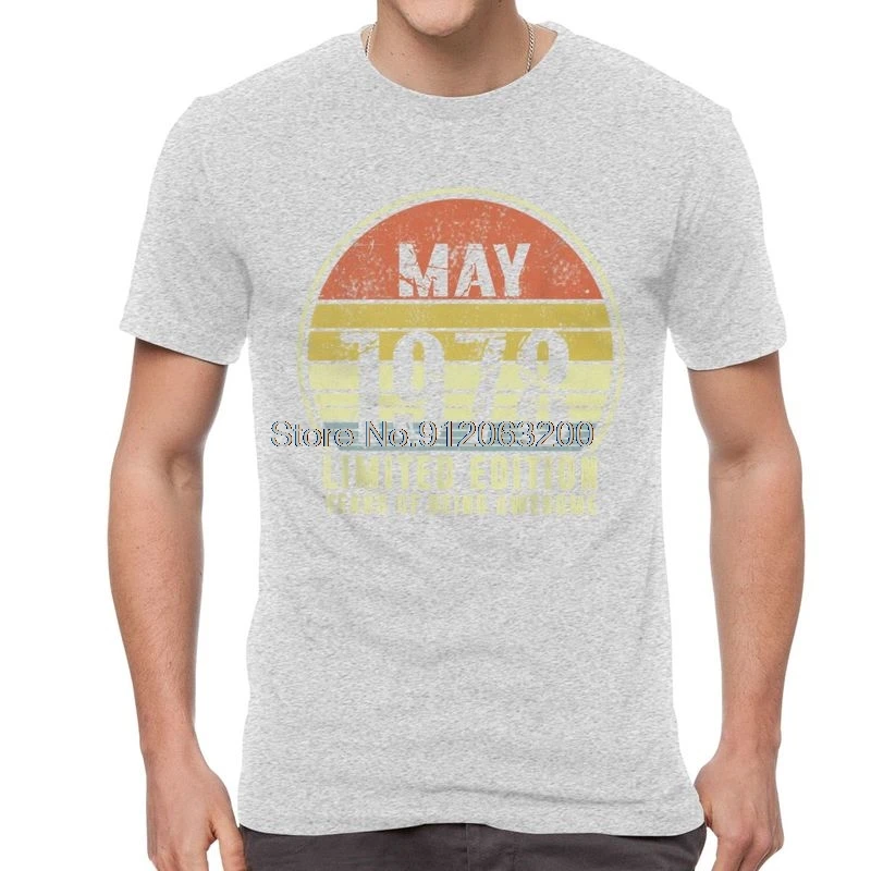 May Born-Camiseta de algodón de edición limitada para hombre, Tops Unisex de gran tamaño, ropa de calle estampada, 1978