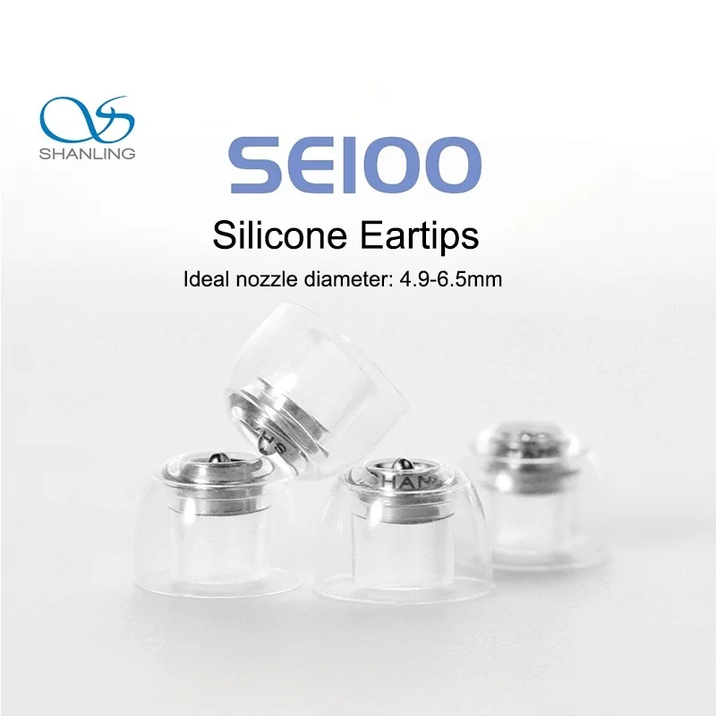 

SHANLING SE100 Silicone Eartips Ear Tip Built-In Metal Divider Reducing Second Harmonics Reducing Distortion
