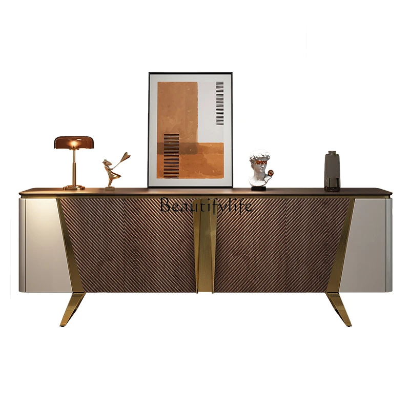 

Light luxury modern door cabinet Solid wood decorative cabinet