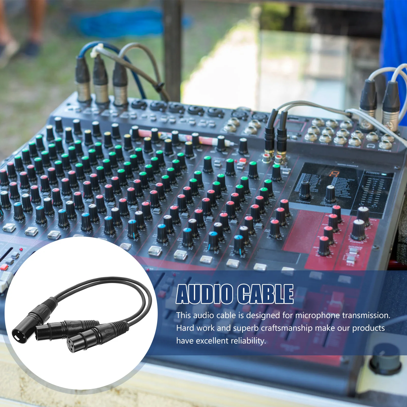 

Audio Cable For Microphone Flexible Mic Cord Extension Cable Adapter For Stage Performance Household Sound System