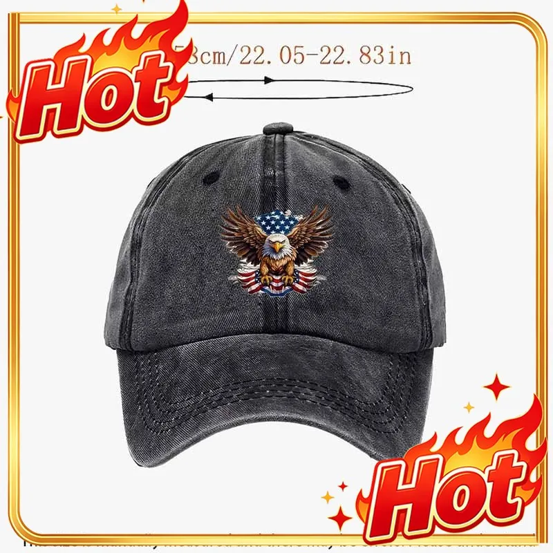 Custom Hat American-Style Baseball Cap With National Flag And Eagle Pattern, The First Choice For Outdoor Sports