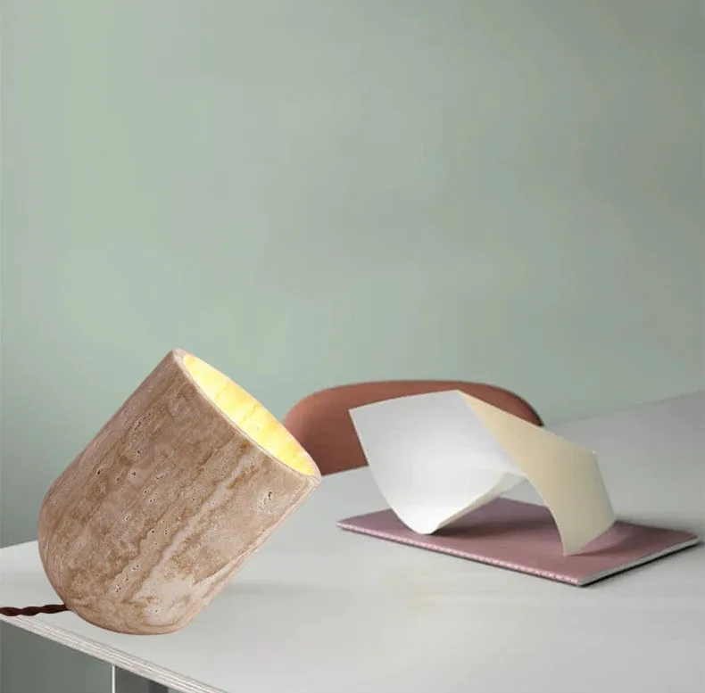 Novelty Creative Natural Stone Table Light E27 Bulb