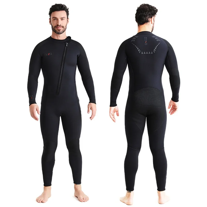 Wetsuit Men Full Body 3mm Neoprene Diving Suit With Front Zip, Wetsuits In Cold Water Swimming Diving Snorkeling Kayaking