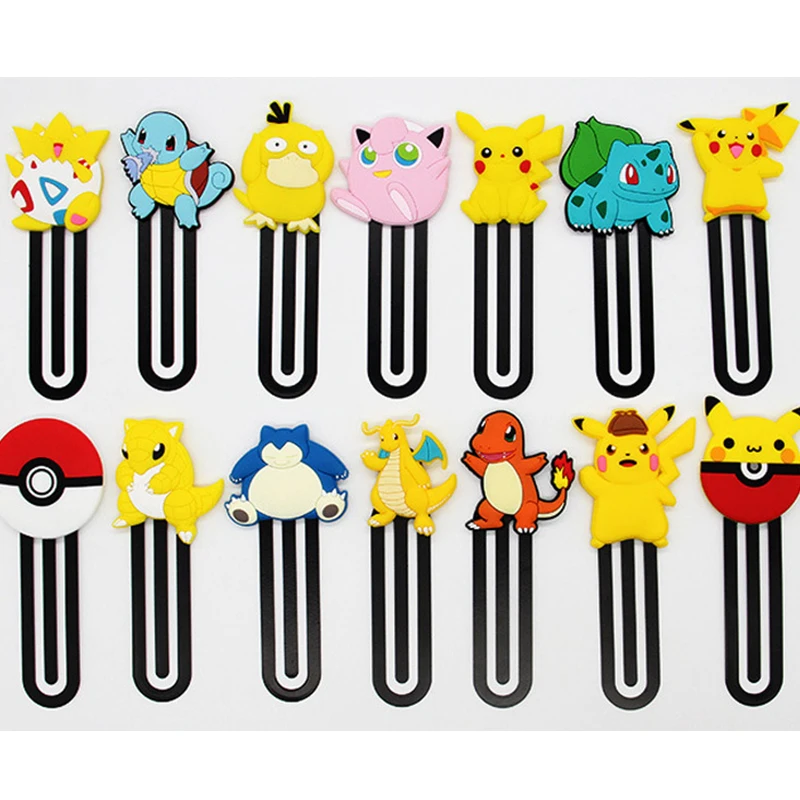 

Pokemon Pikachu Cartoon Anime Cute Beautiful Creative Bookmark Clip Children's Gift Kids Love Stationery Practical