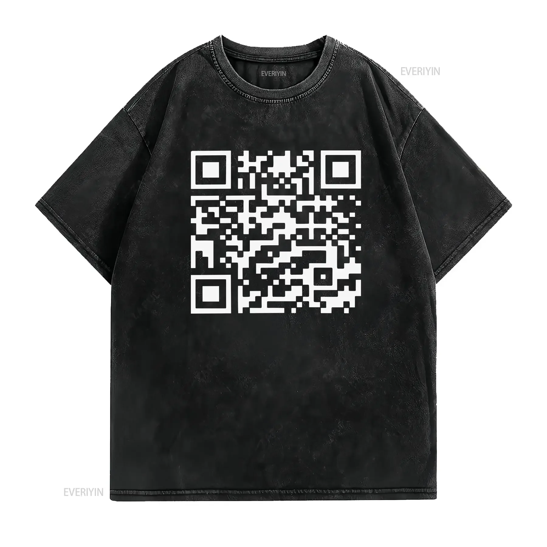 Funny President Qr T Shirt Viral Dance Ymca Code for Supporters vintage Washed graphic Versatile Breathable Comfortable