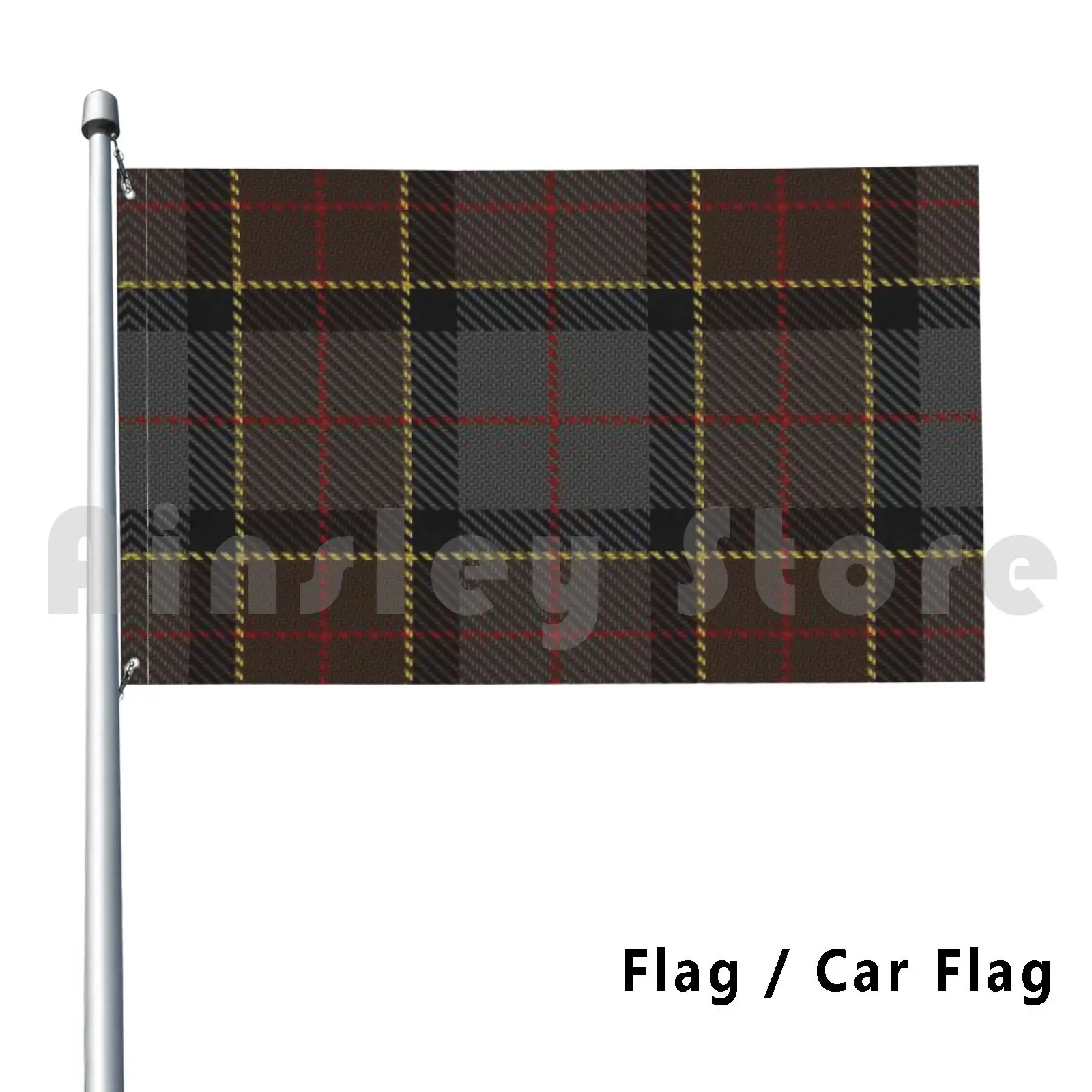 Tartan Leather Sassenach Outdoor Decor Flag Car Flag Scotland Scottish Tartan Heritage Luck Kilt Wedding