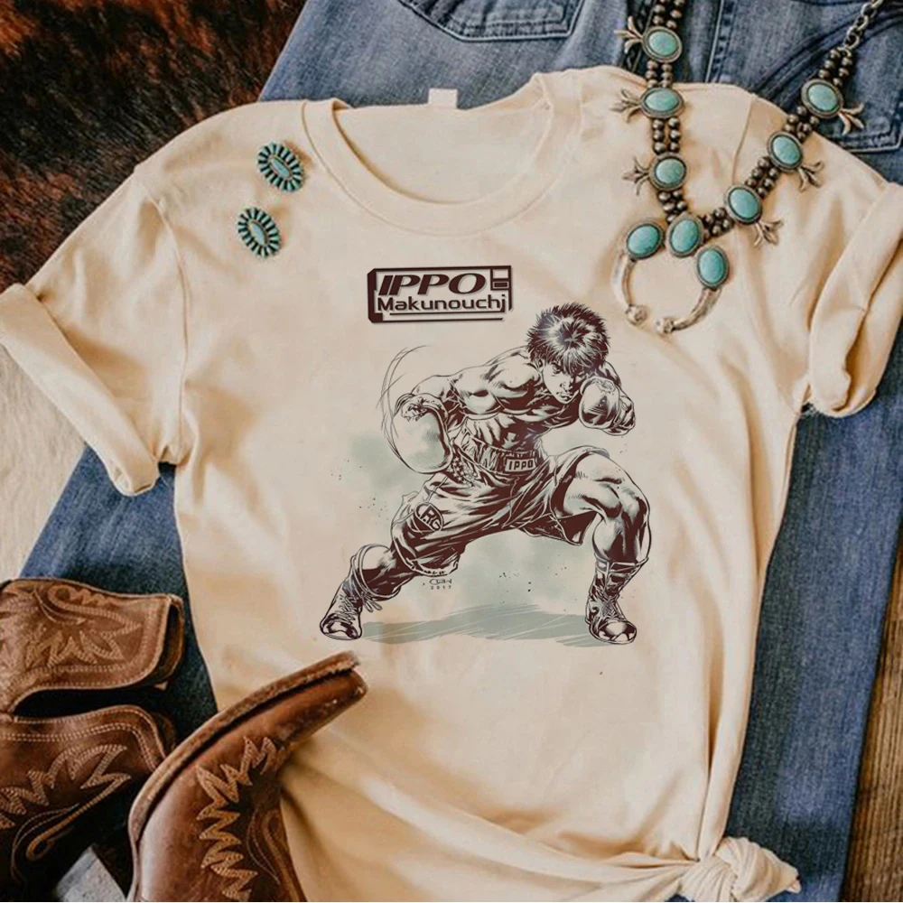 

Футболки хаджим без Ippo женские летние футболки Харадзюку Женская Аниме комиксная одежда