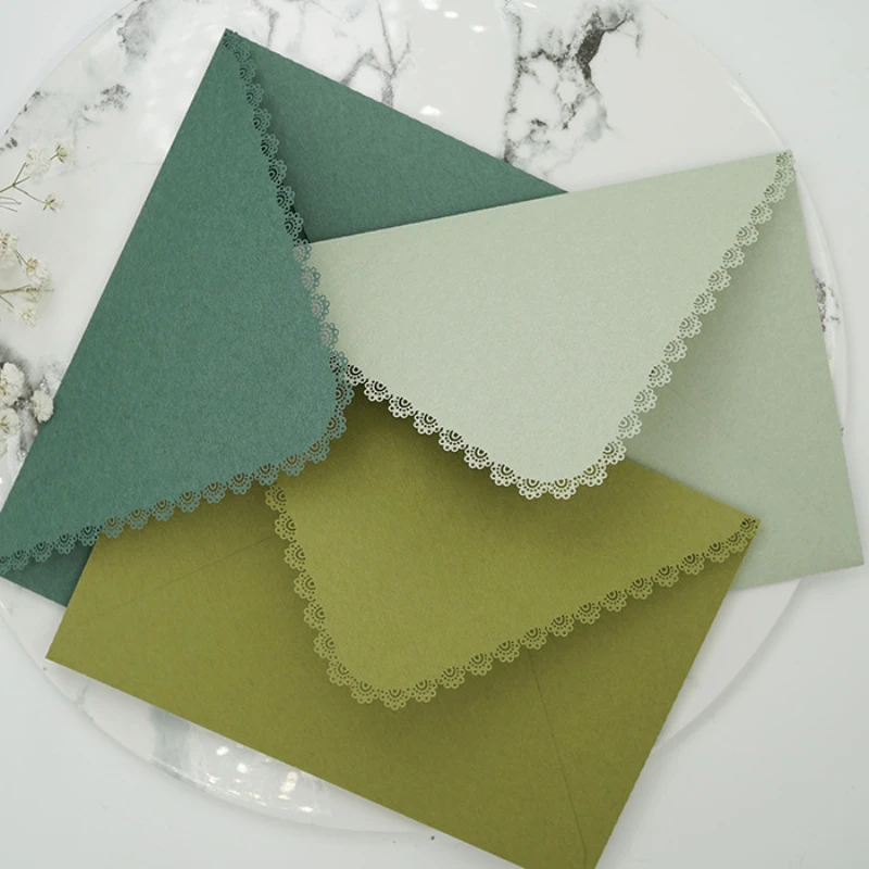 

10pcs/set 16x11.3cm Vintage Hollow Lace Envelopes For DIY Card Storage, Wedding Invitation, Gift Packing Customized
