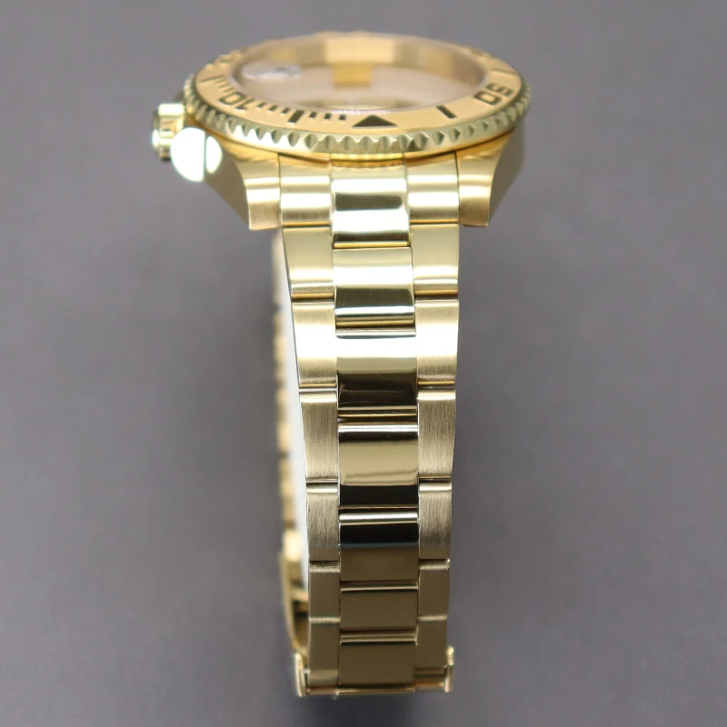 Gold 40mm Automatic Watch Luxury Cases Watchband Parts Fit Seiko nh34 nh35 nh36 nh38 Miyota 8215 ETA 2824 Movement YACHT-MASTER