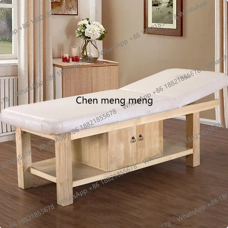 Italian Style Multifunctional Massage Tables Beauty Salon Modern Solid Wood Massage Tables Foot Bath Furniture Massagebett