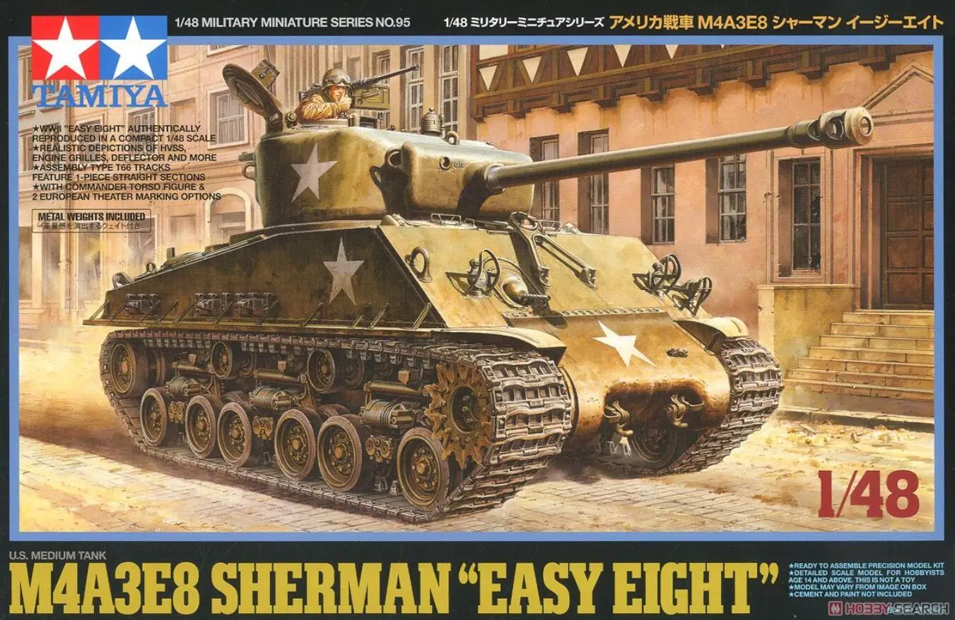 

Tamiya 32595 1/48 Scale Model Kit U.S Medium Tank M4A3E8 Sherman''Easy Eight''