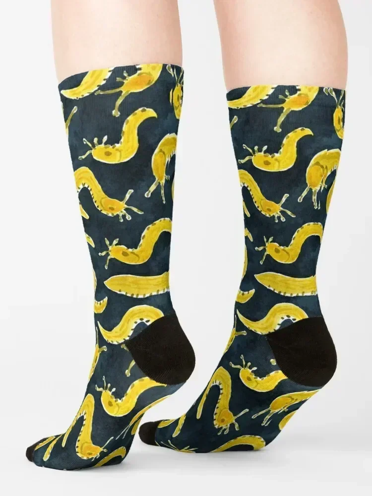 SLUG PARTY Banana Slug Print Socks Toe sports men cotton high quality Wholesale Novelties Socks Man Women's