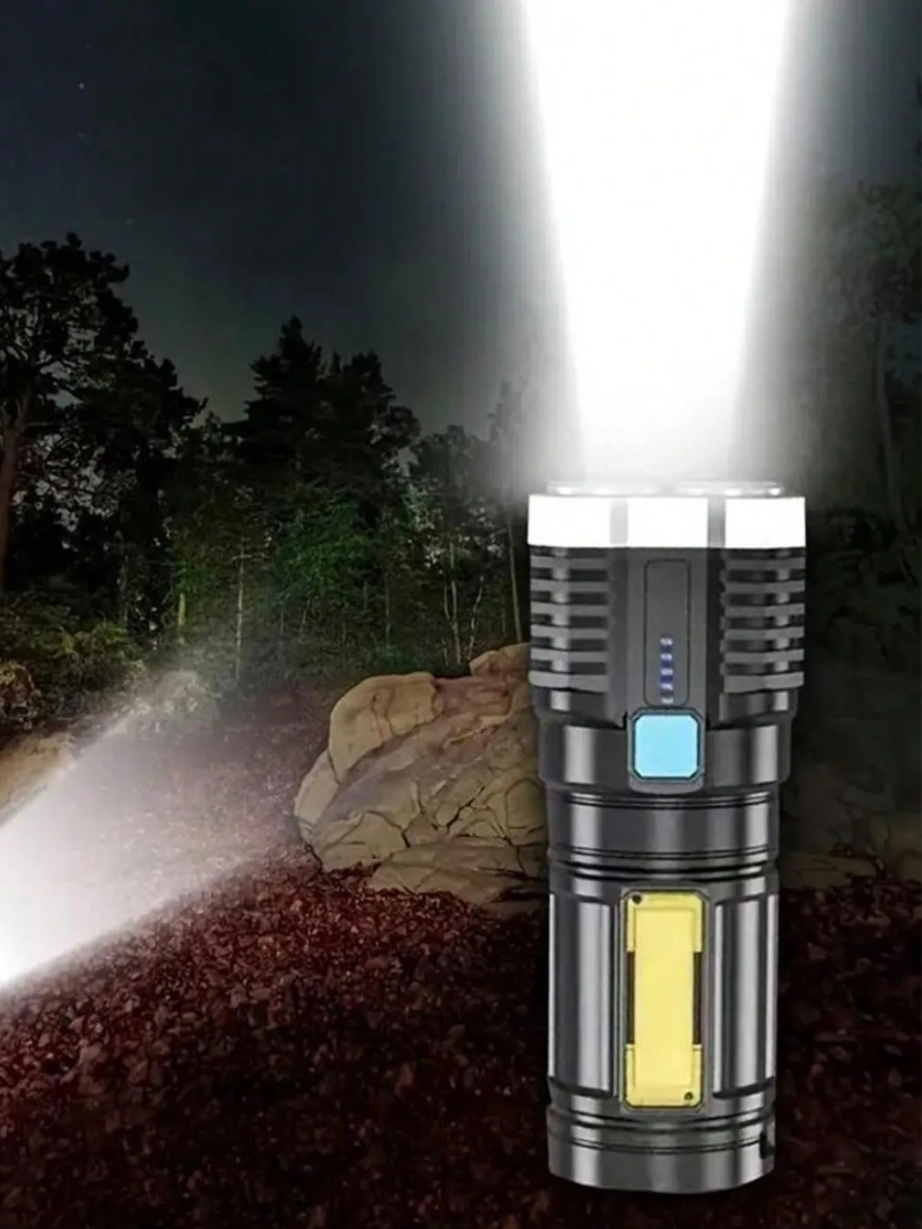 

[Local Stock] LED Flashlight Tactical Torch, USB Rechargeable Zoomable, Super Bright High Lumens Waterproof for Camping Hiking Emergency
