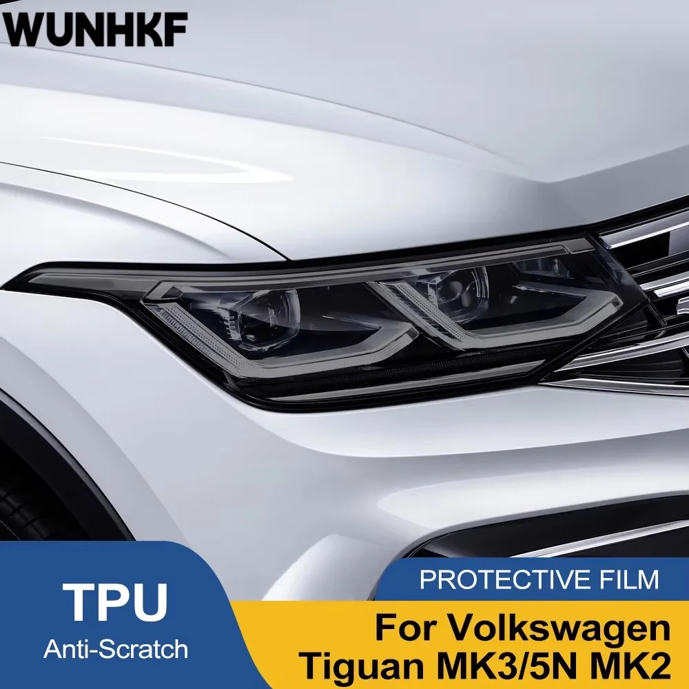 Car Headlight TPU Protective Film Transparent color Smoky color Anti-Scratch Auto Accessories For Polestar 4 2024 2025 2026