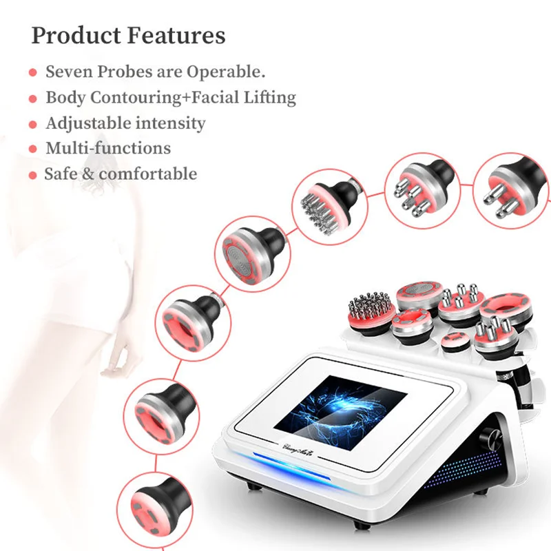 

80K Lipocavitation Face Lifting Skin Tightening Vacuum Cupping Massager Body Contouring BIO Meridian Massage Therapy Machine