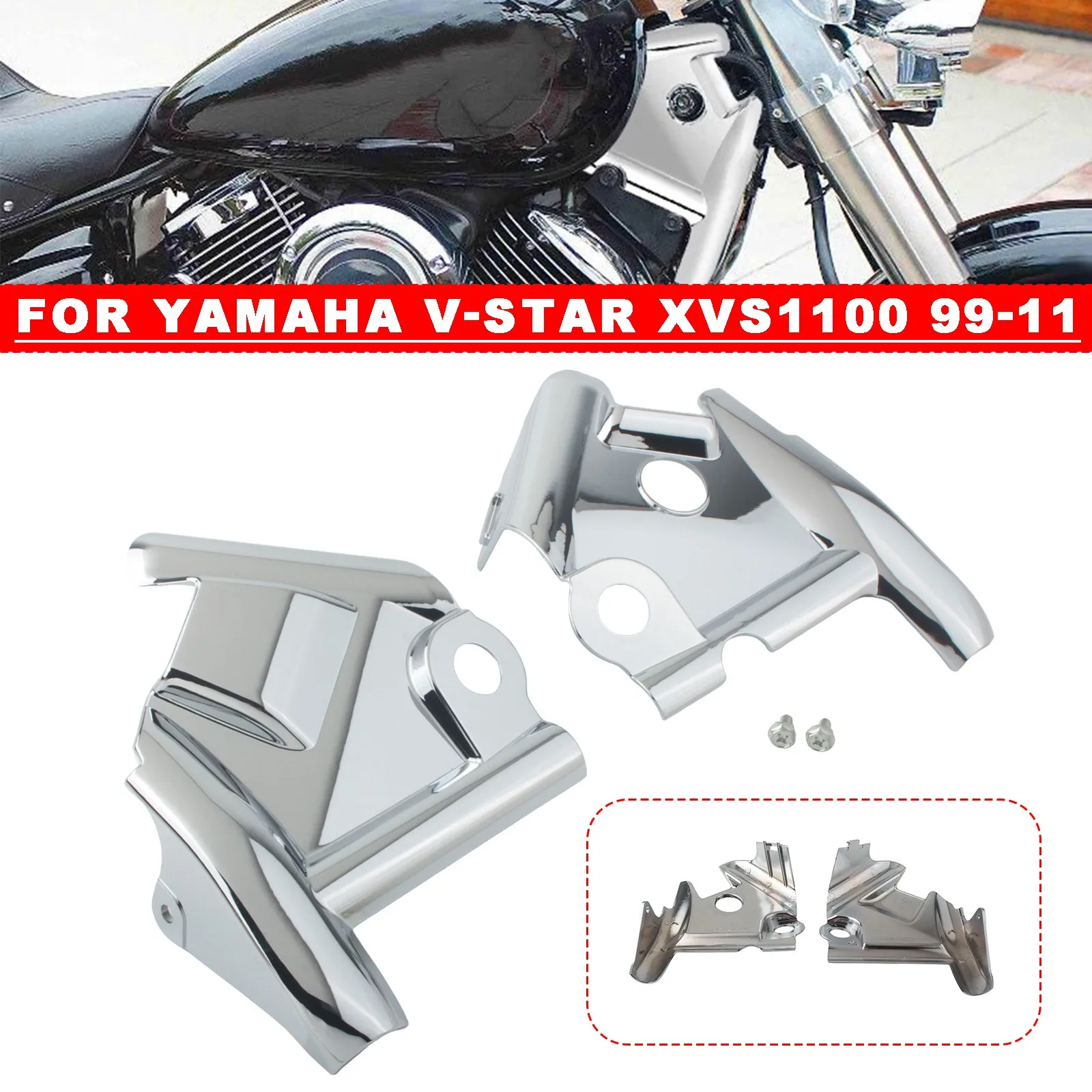 For Yamaha V-Star XVS1100 1999-2011 Motorcycle Frame Neck Cover
