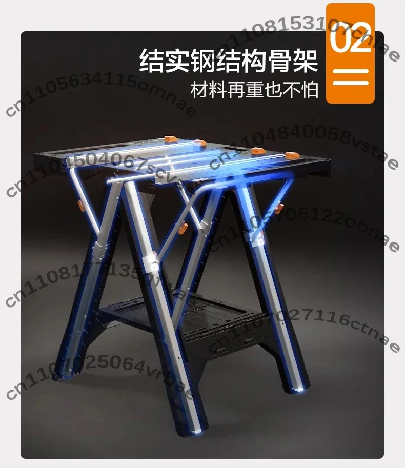 Multi-Purpose Work Tool Table WX051 Mobile Portable Woodworking Bench Saw Table Folding Tool，new
