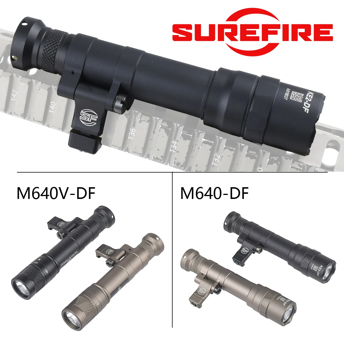 Tactical SureFire M640 M640DF Light M640V M340V M340C Flashlight Outdoor Airsoft Tactical Light LED Lanterna Fit 20mm Rail
