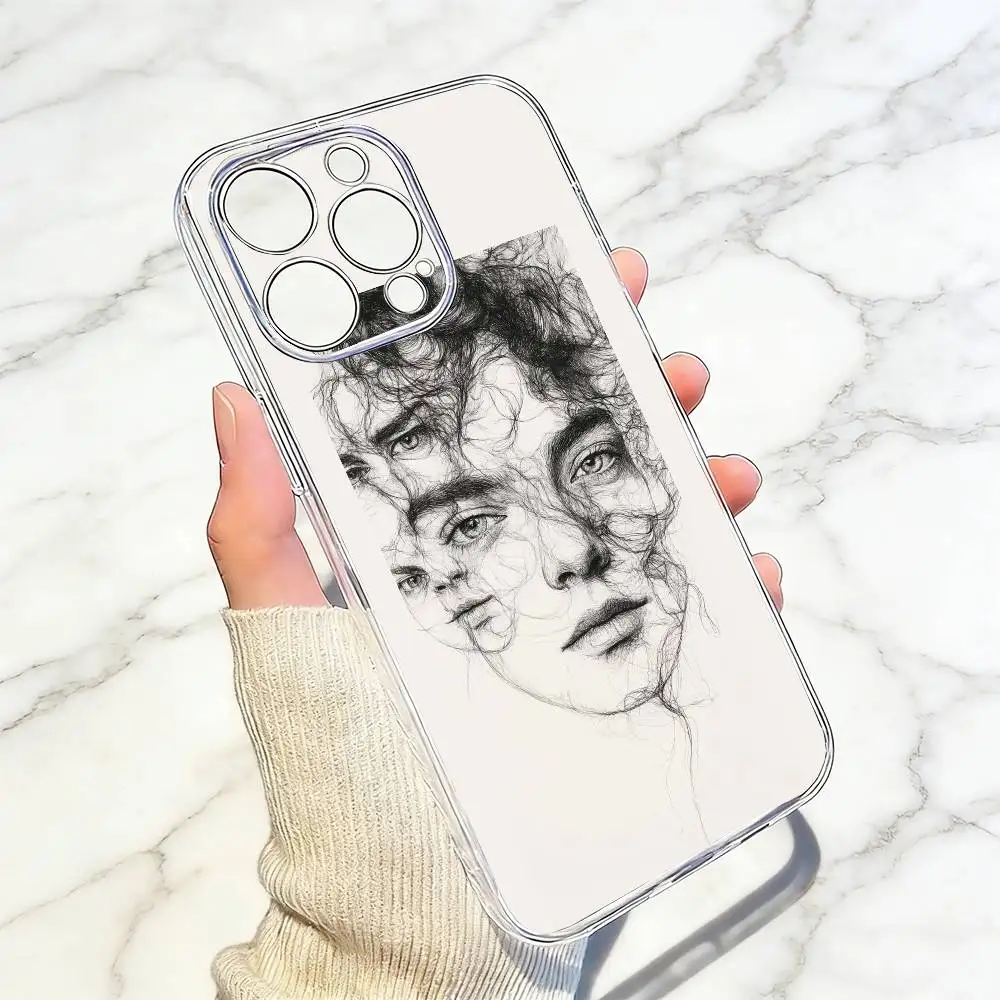 Art Painting  Phone Case Transparent Silicone Soft For iPhone 17 16 15 14 13 12 11 Mini Pro Max Plus