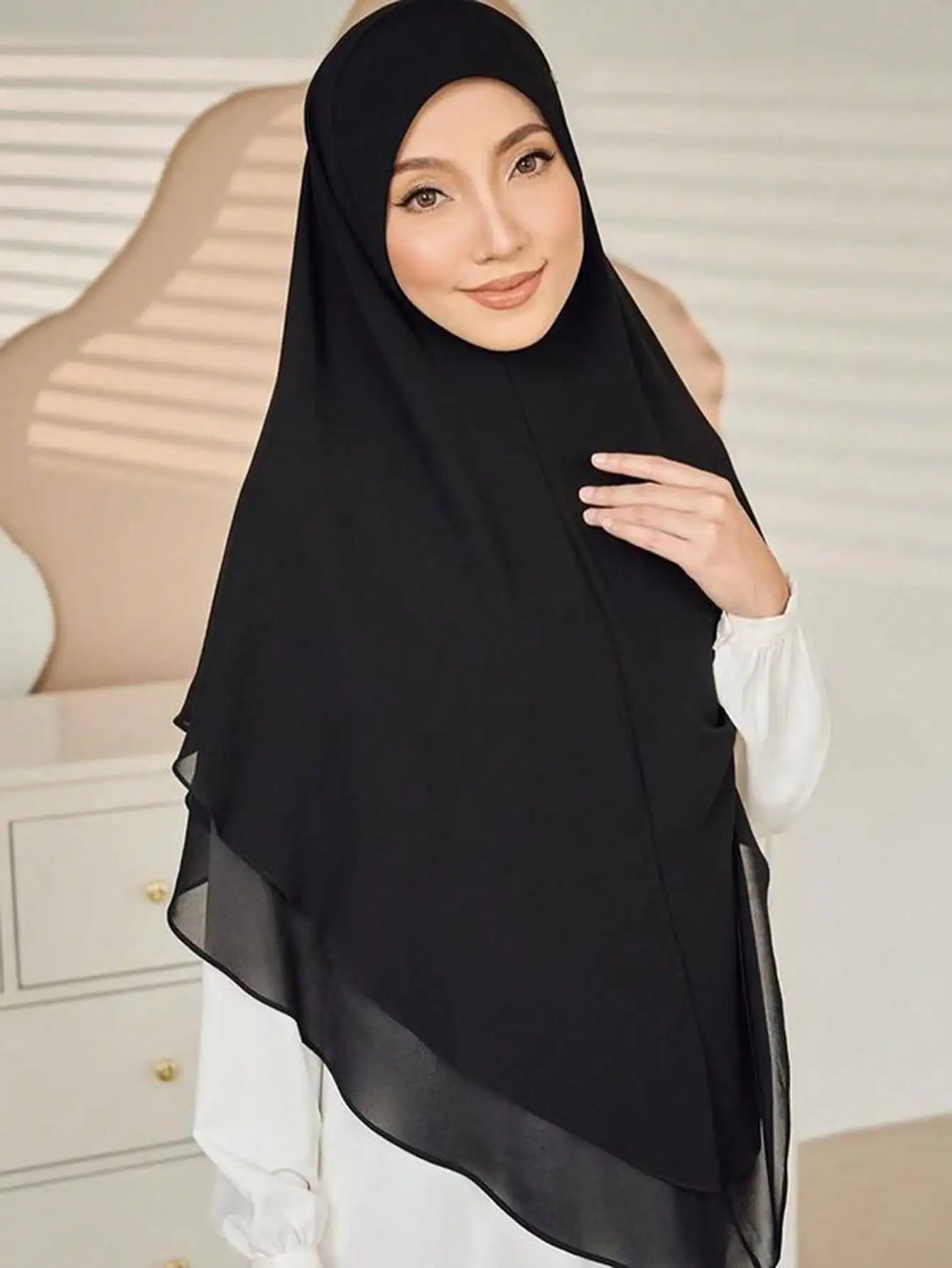 Ready to Wear Instant Hijab for Muslim Women Full Cover Head Wraps Scarf