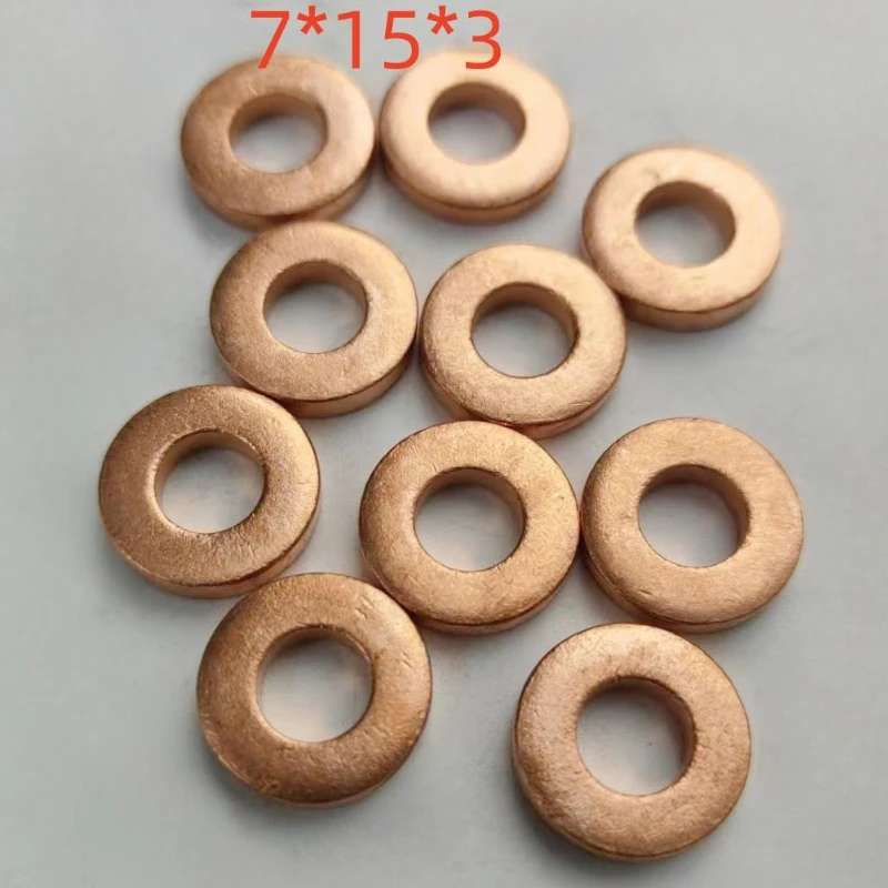 50PCS 7*15*3 For DELPHI CRIN Injector Nozzle Seal Copper Washer Gaskets