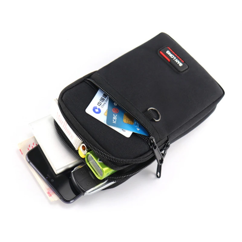 Waterproof Waist Bag Purse Double Layer Oxford Outdoor Waist Fanny Pack Men Phone Pouch Camping Hunting Bags