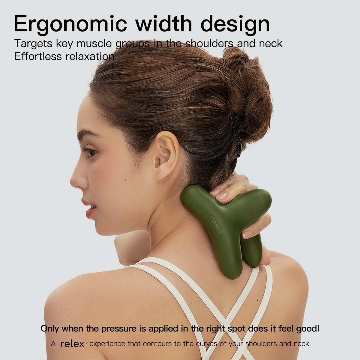A 3-in-1 silicone relaxation tool designed to help stretch and relax sore muscles after a workout.