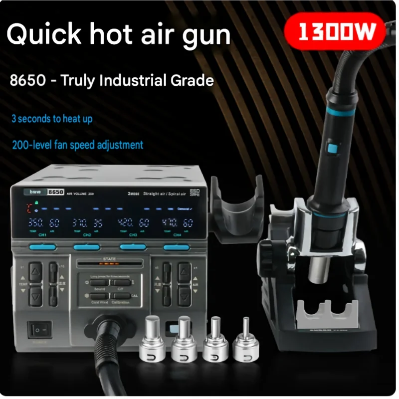 SUGON 8650 2024 1300W Hot Air 3 Mode Digital Display Intelligent BGA Rework Station For PCB Chip Repair Tool
