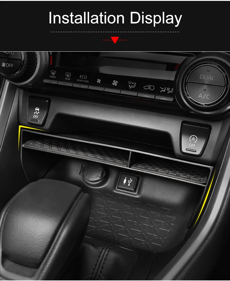 Für Toyota RAV4 XA50 2019 2020 2021 2022 2023 2024 2025 Hybrid Auto Mittelkonsole Aufbewahrungsbox Organizer Halter Zubehör – Detail 8