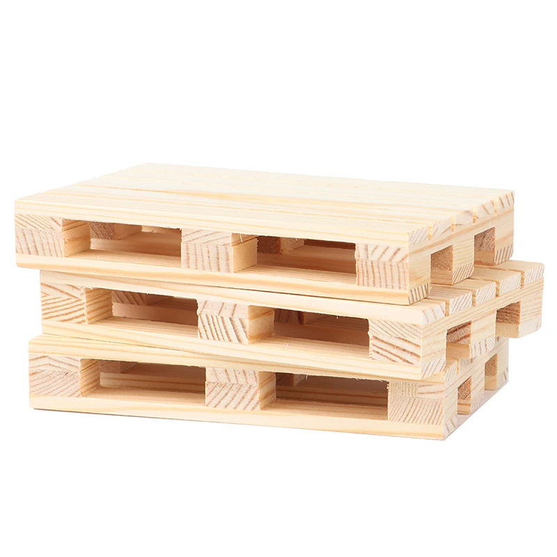 New Mini Wooden Pallet Beverage Coasters Insulation Pad Cup Coaster Pot Mat