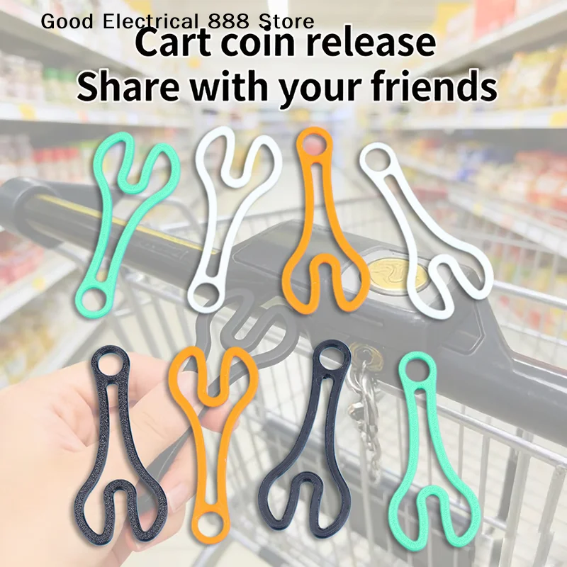 【G】10Pcs Shopping Cart Token Keychain - Supermarket Trolley Unlocking Tool 3D Printed Portable & Reusable Compact Sturdy Design
