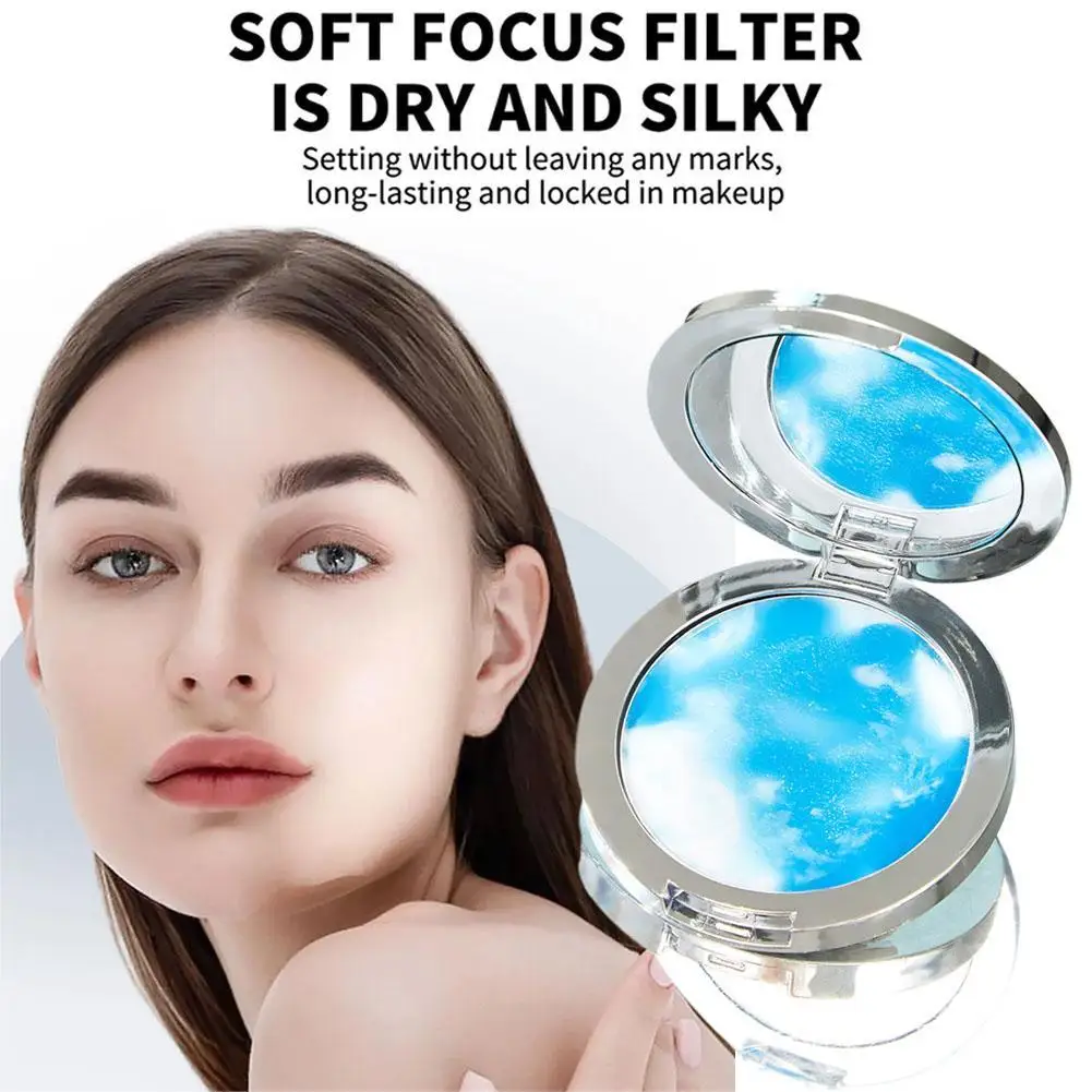 Pressed Powder White Brighten Transparent Oil Control Concealer Lasting Natural Face Makeup Setting Powder Waterproof Cosmetic